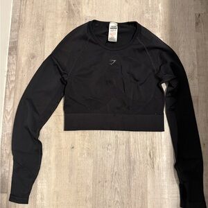 Gymshark Black Long Sleeve Crop Top